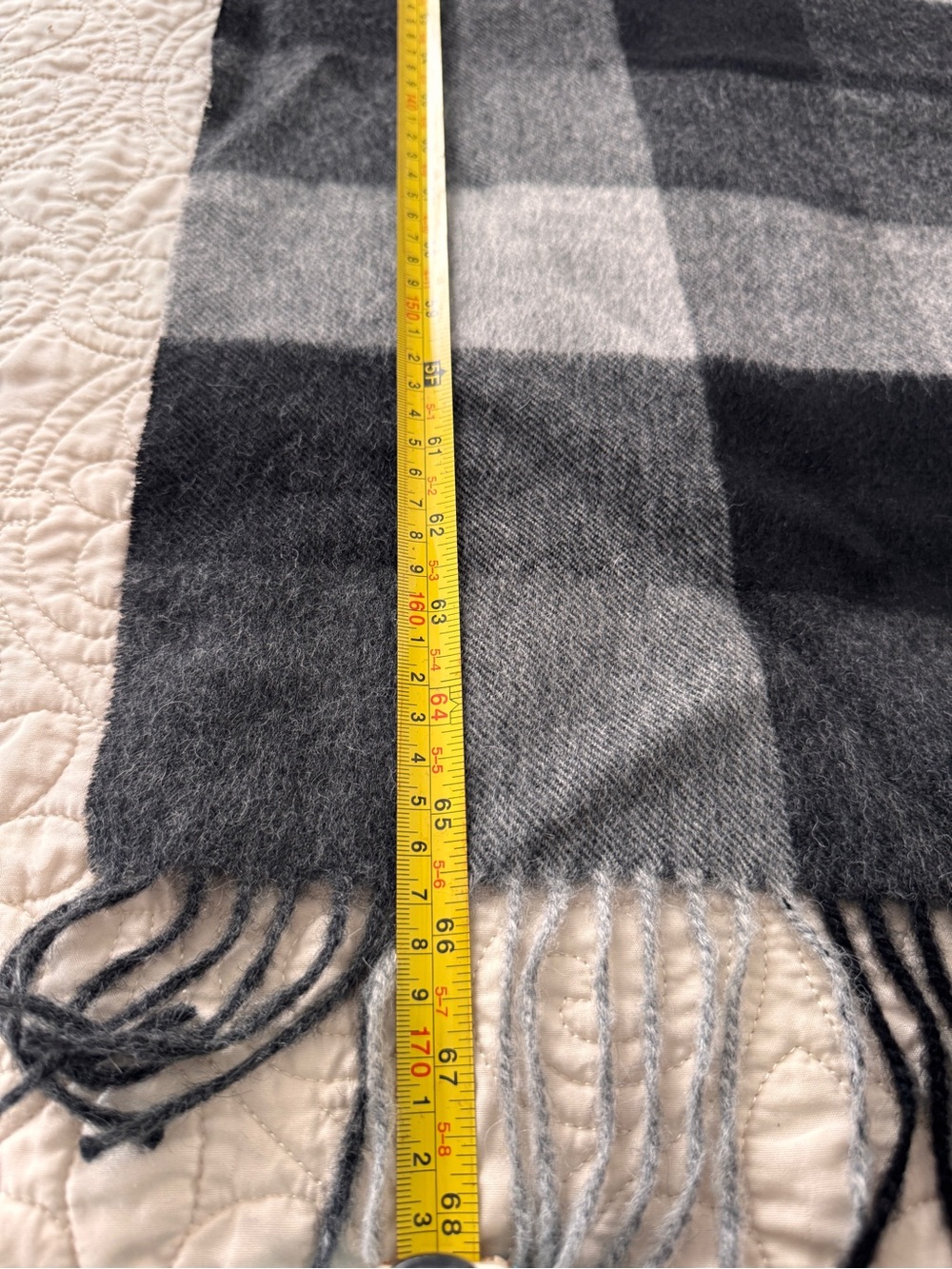 All Alpaca 100% Baby Alpaca Plaid Scarf Black Gray Made in Peru NWT - Picture 7 of 9